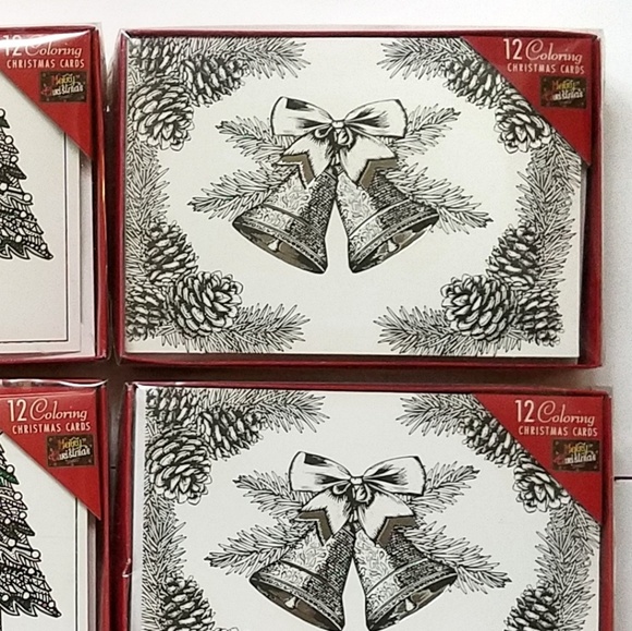 Coloring Christmas Cards 7 sets of 12 cards - Picture 5 of 8